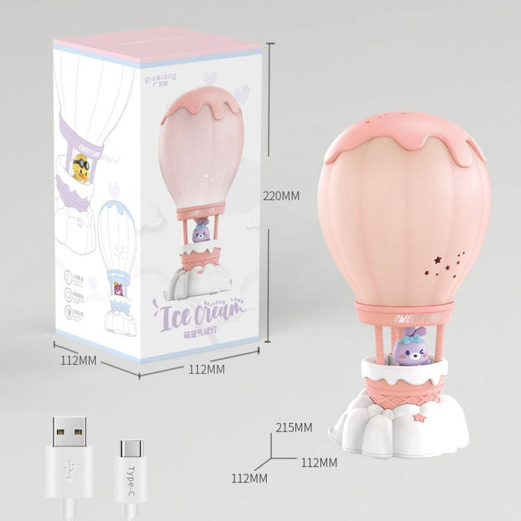Cartoon Balloon Shape USB Charging Eye Protection LED Night Light Bedroom Reading Table Lamp, Col...