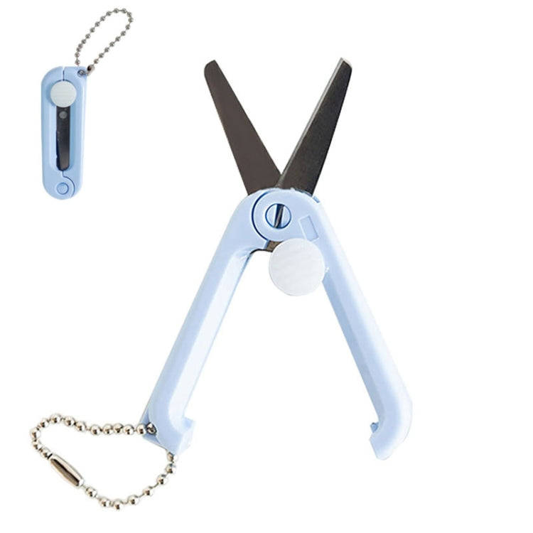 Portable Retractable Folding Scissors Mini Multifunctional Cutting Tools(Blue)