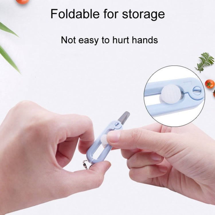 Portable Retractable Folding Scissors Mini Multifunctional Cutting Tools(Transparent)