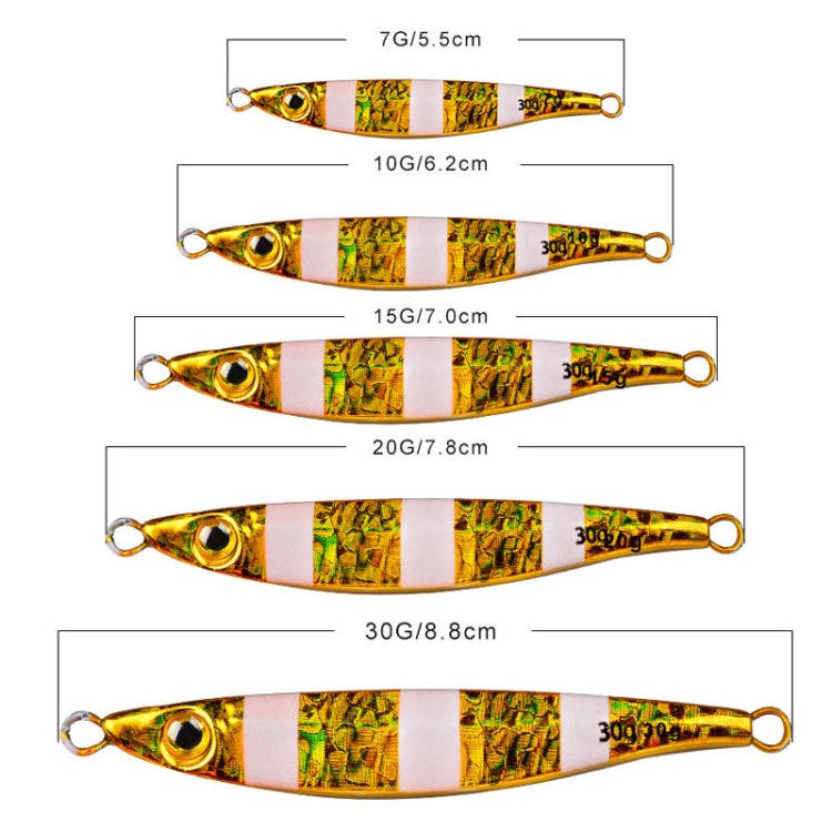 PROBEROS LF126 Long Casting Lead Fish Bait Freshwater Sea Fishing Fish Lures Sequins, Weight: 10g...