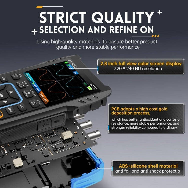 FNIRSI 3 In 1 Handheld Digital Oscilloscope Dual-Channel Multimeter, Specification: Standard
