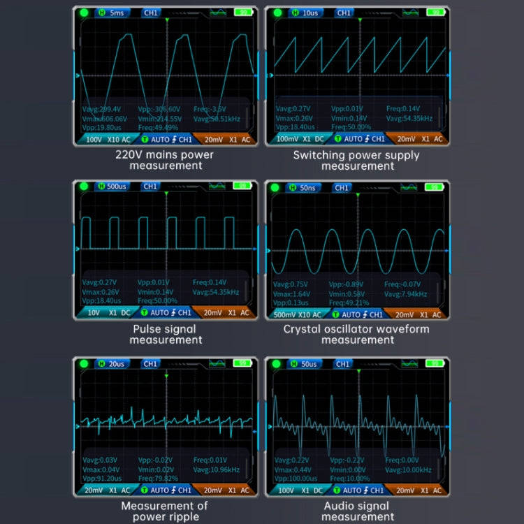 FNIRSI 3 In 1 Handheld Digital Oscilloscope Dual-Channel Multimeter, Specification: Standard