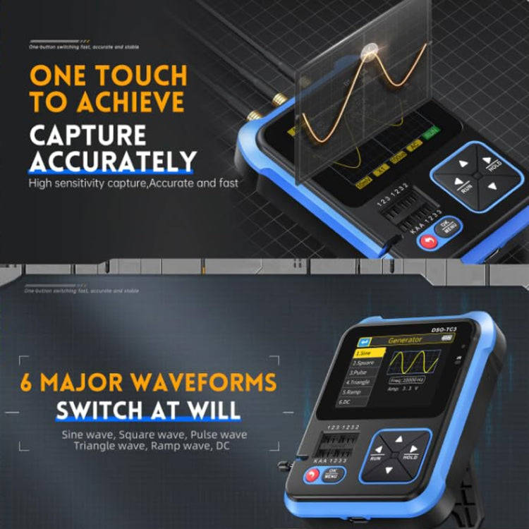 FNIRSI 3 In 1 Handheld Digital Oscilloscope LCR Transistor Tester, Specification: Upgrade