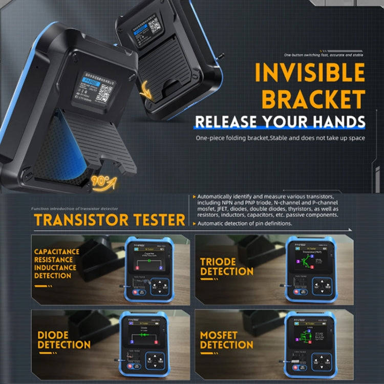 FNIRSI 3 In 1 Handheld Digital Oscilloscope LCR Transistor Tester, Specification: Upgrade
