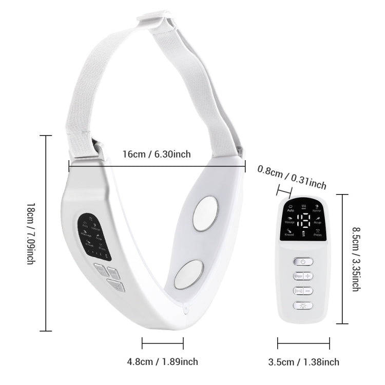 S1 EMS Microcurrent Colored Light Massage Beauty Instrument Remote Face Slimming Device(White)