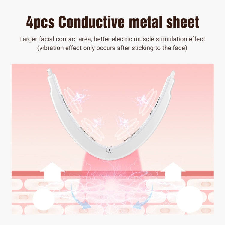 S1 EMS Microcurrent Colored Light Massage Beauty Instrument Remote Face Slimming Device(White)