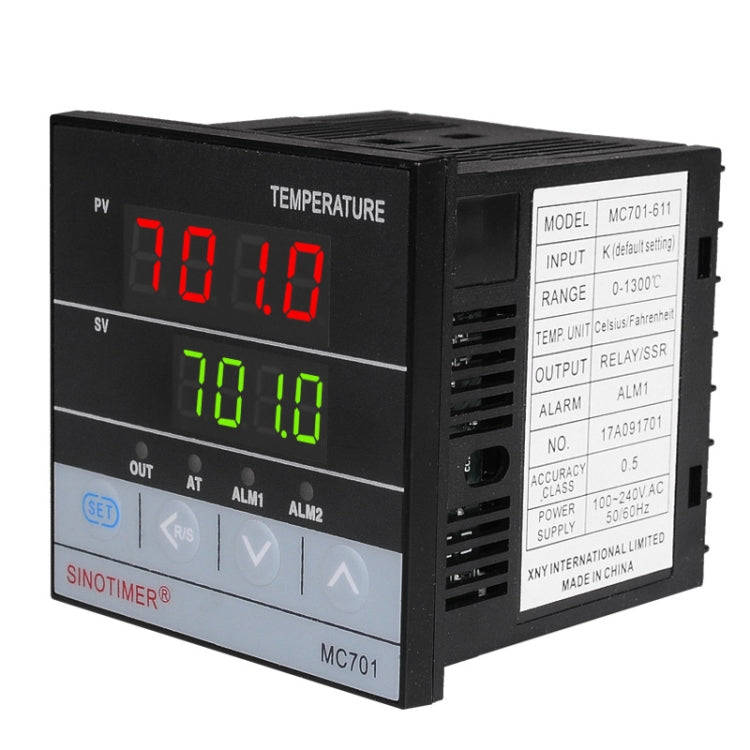 SINOTIMER MC701 Universal Input Short Case PID Intelligent Temperature Controller Meter Heating C...