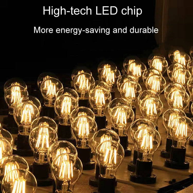 6pcs /Box G45 Bulb LED Lamp Fixture Illuminator Vintage Filament Lights, Style: Transparent Large...