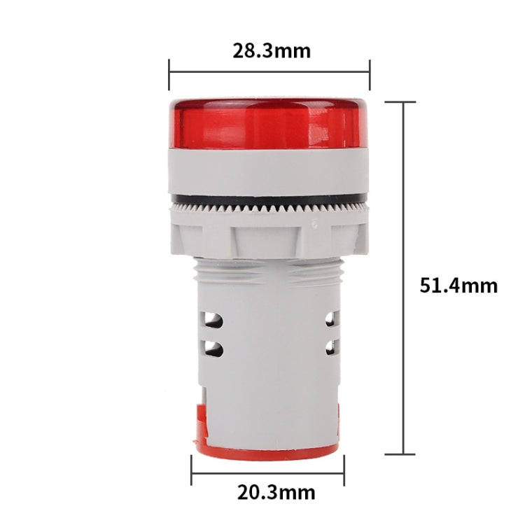 SINOTIMER ST16A Round 22mm LED Digital Signal Light 220V AC Ammeter 0-100A AC Current Indicator L...