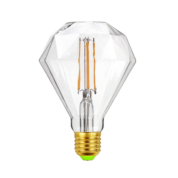 E27 Screw Port LED Vintage Light Shaped Decorative Illumination Bulb, Style: Flat Diamond Transpa...