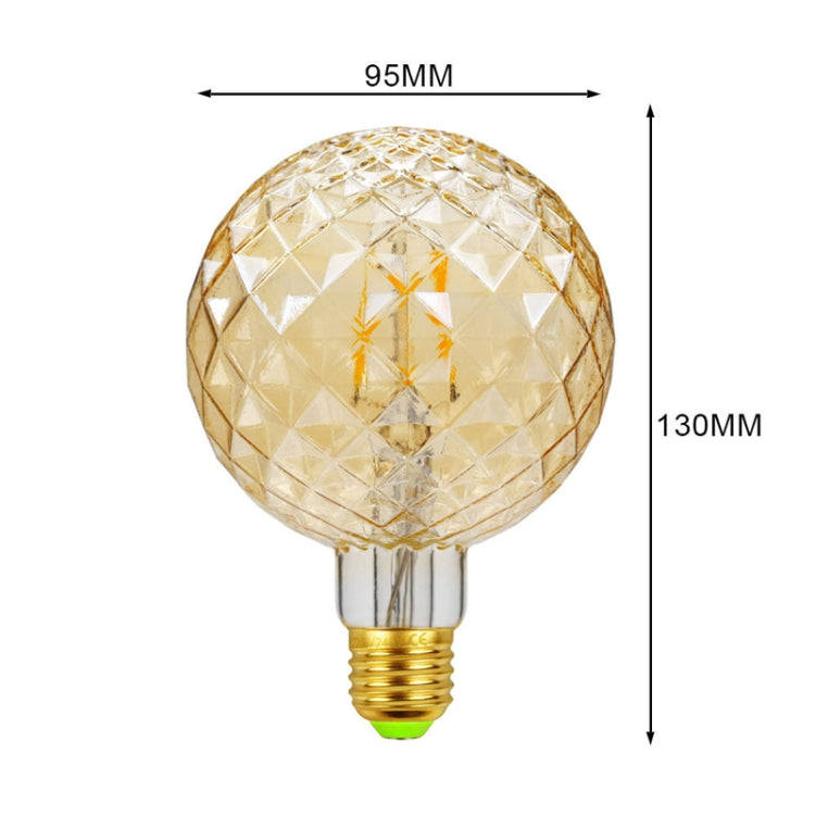 E27 Screw Port LED Vintage Light Shaped Decorative Illumination Bulb, Style: G95 Inner Pineapple ...