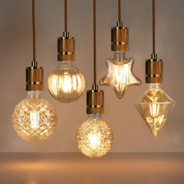E27 Screw Port LED Vintage Light Shaped Decorative Illumination Bulb, Style: G95 Oblique Gold(220...