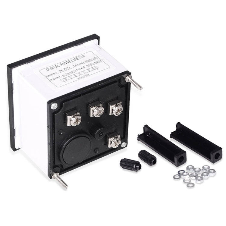 SINOTIMER N-72V AC Voltage Signal Indicator Square Turntable LED Digital Display Voltmeter