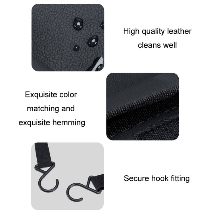 Car Seat Storage Mesh Pocket Hanging Storage Bag Tissue Box, Color: H9160 Black