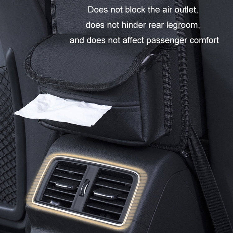 Car Seat Storage Mesh Pocket Hanging Storage Bag Tissue Box, Color: H9160 Black