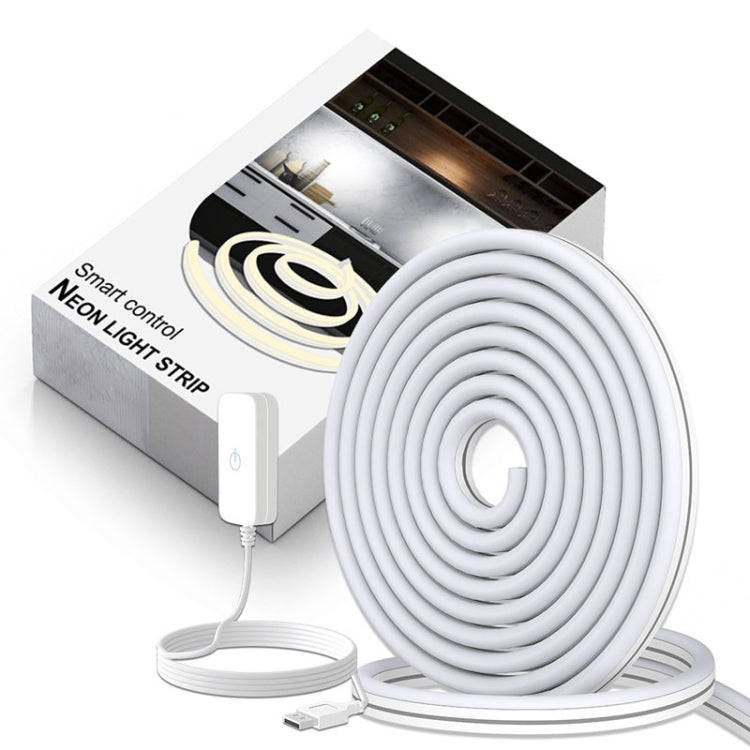 LIXINCORDA 2m 5V USB Touch Control LED Light Strip Flexible Neon Silicone Soft Strip(Warm White)
