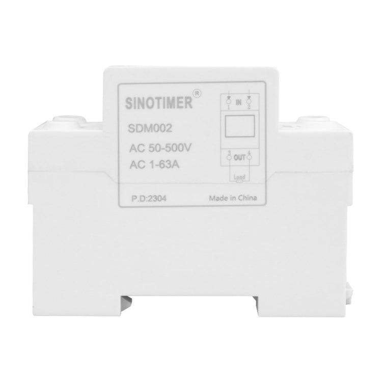 SINOTIMER SDM002 Household DIN Rail Single-Phase AC Dual Display Voltage And Current Meter(63A Bu...
