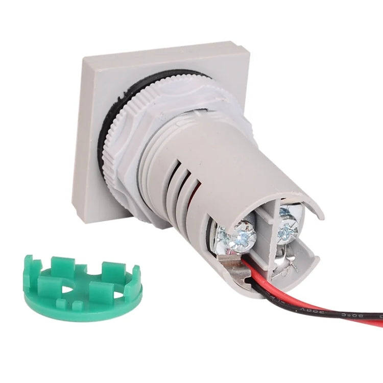 SINOTIMER ST17A Square 22mm LED Digital Display Signal Light AC Current Indicator 0-100A(04 Green)