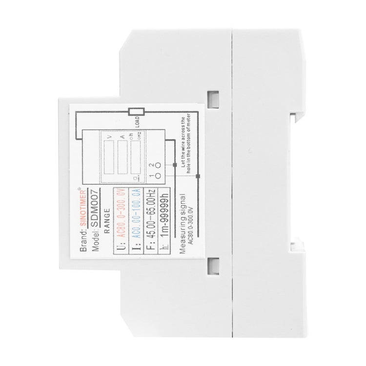 SINOTIMER SDM007 Din Rail AC Voltage Current Totalized Time Frequency Digital Display Meter