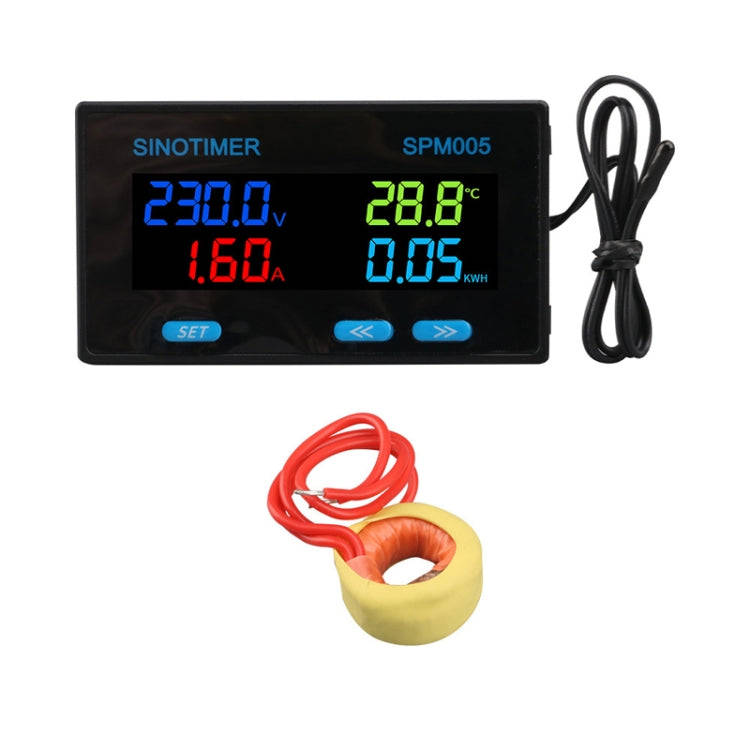 SINOTIMER SPM005 AC Digital Display Voltage Current Power Electricity Multifunctional Monitoring ...