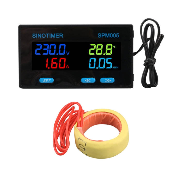 SINOTIMER SPM005 AC Digital Display Voltage Current Power Electricity Multifunctional Monitoring ...