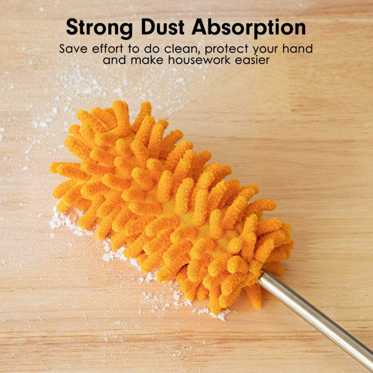 Household Telescopic Extended Stainless Steel Chenille Duster(Random Color Delivery)