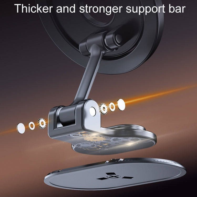 D50-1 Magnetic Folding Car Phone Holder Rotatable Dashboard Stick-On Navigation Stand