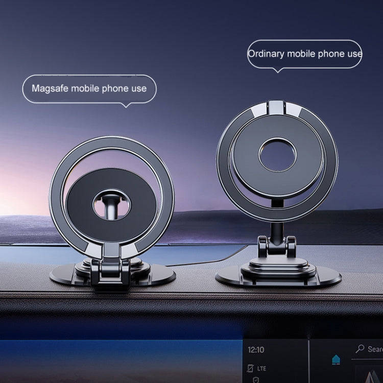 D50-1 Magnetic Folding Car Phone Holder Rotatable Dashboard Stick-On Navigation Stand