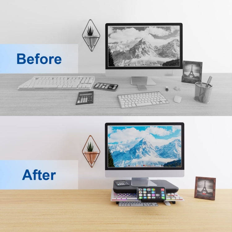 Oimaster Monitor Stand Riser Adjustable Height Laptop Bracket With Storage Drawer, Spec: Basic