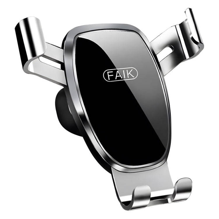 FAIK Car Cell Phone Holder Air Vent Triangle Gravity Sensor Car Phone Bracket, Color: Silve Mirro...