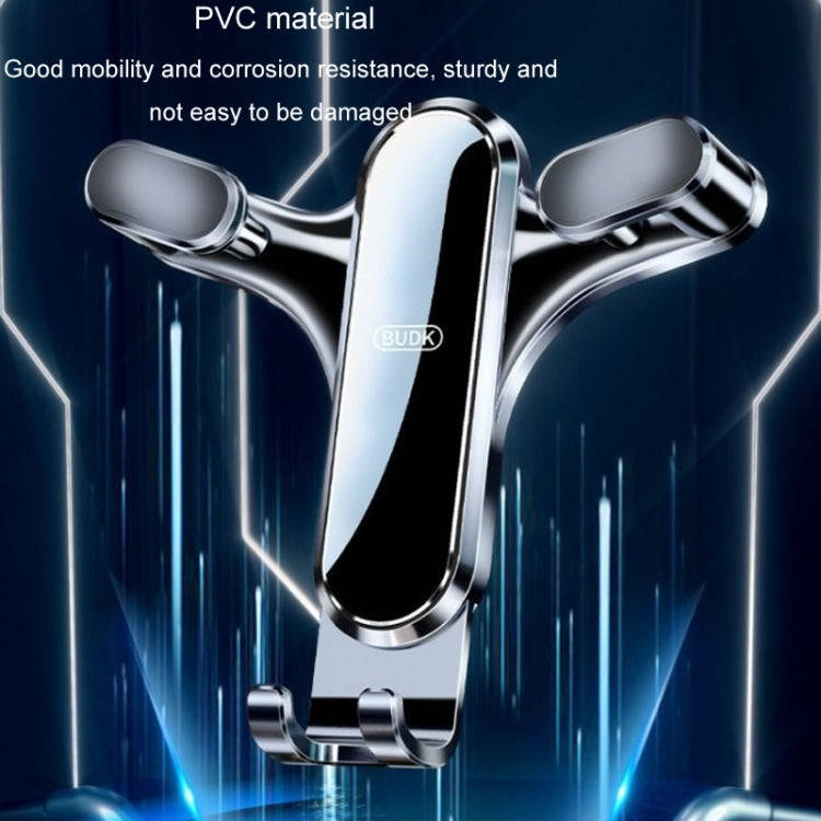 BUDK Triangle Gravity Sensor Car Phone Bracket Car Air Vent Navigation Holder, Model: Hook Model