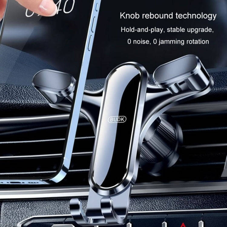 BUDK Triangle Gravity Sensor Car Phone Bracket Car Air Vent Navigation Holder, Model: Hook Model