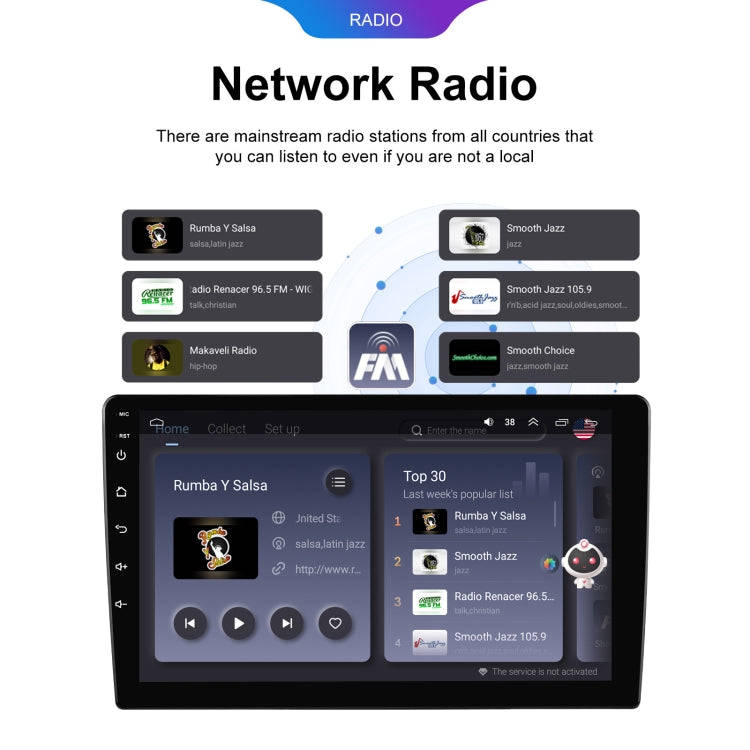 9 inch 6+128G Android Universal HD Large Screen Car Bluetooth Player Android GPS Navigation Integ...