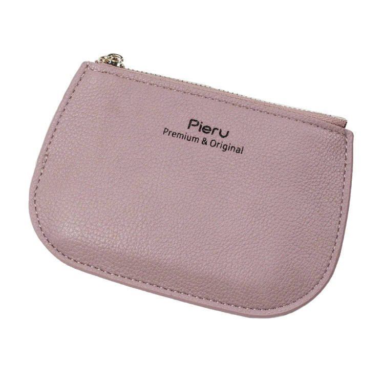 Leisure Ultra-thin Ladies Coin Purse Zippered Mini Wallet(Light Purple)