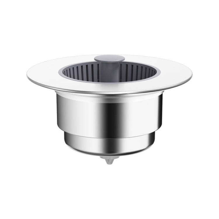Pop Up Kitchen Sink Drain Strainer Stopper Combo Anti-Clog and Easy Clean(Silver)