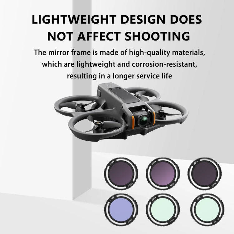 JSR-2050-19 ND8PL+ND16PL+ND32PL+ND64PL For DJI Avata 2 Traverser Filter Accessories Camera Scrim ...