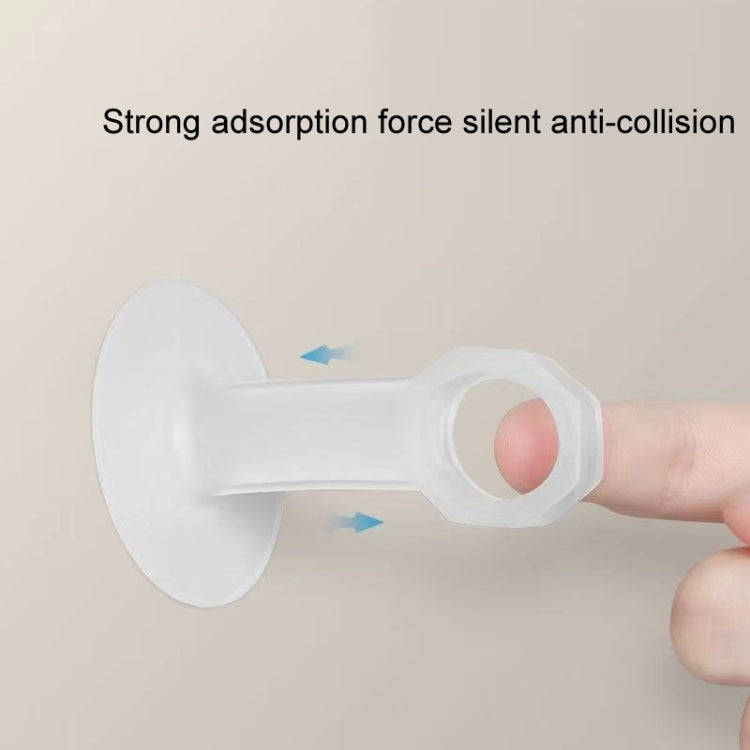6pcs Transparent Window Door Handle Anti-collision Silicone Protective Cover