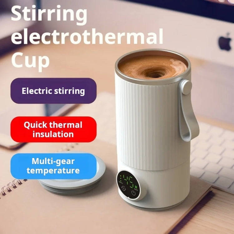 Wireless Milk Warmer Heating Mixing Cup for Coffee / Cereal / Medicine Preparation(White)