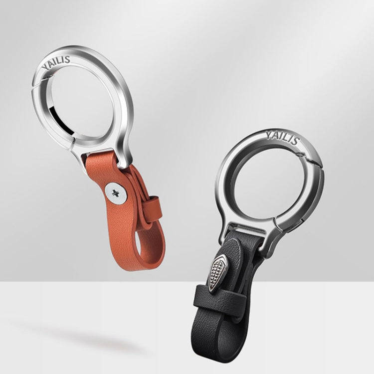 YAILIS Zinc Alloy Car Keychain Multi-functional Belt Hook Key Holder For Men & Women(Quartz Coffee)