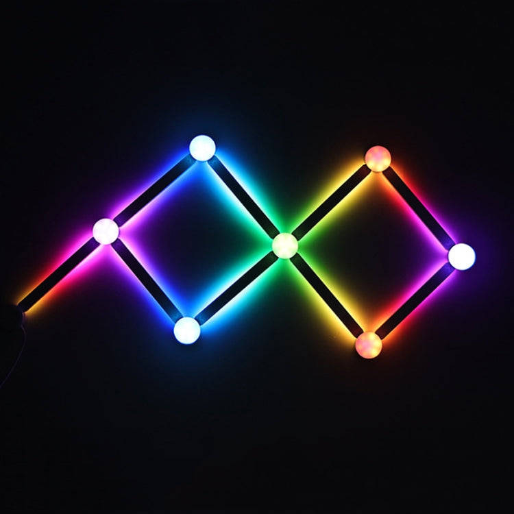 JSK-P30 9 Sections Smart WiFi Bluetooth Splicing Atmosphere Light Sound Control Constellation Lig...