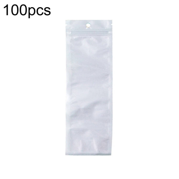 8 x 20cm 100pcs Pearlescent Film Packaging Ziplock Bag Translucent Plastic Self-Sealing Bags