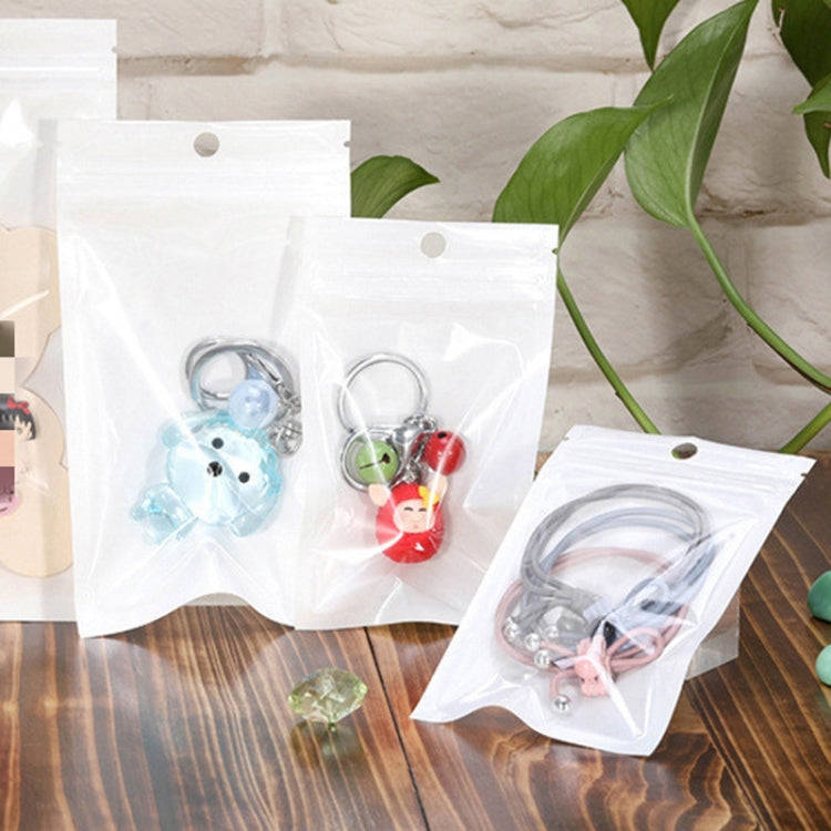 14 x 20cm 100pcs Pearlescent Film Packaging Ziplock Bag Translucent Plastic Self-Sealing Bags