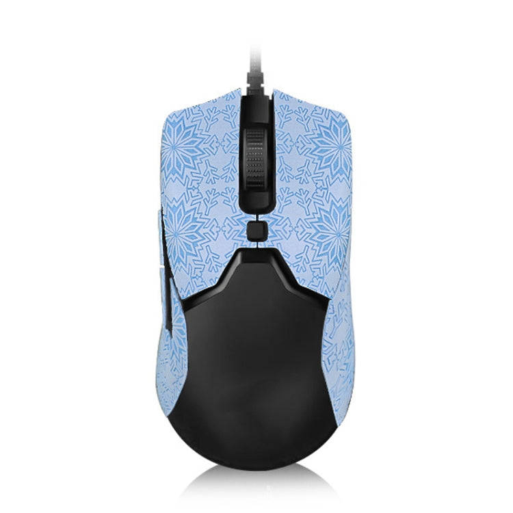 Snowflake Pattern Anti-slip Mouse Stickers For Razer Viper Mini Blue Half Surround