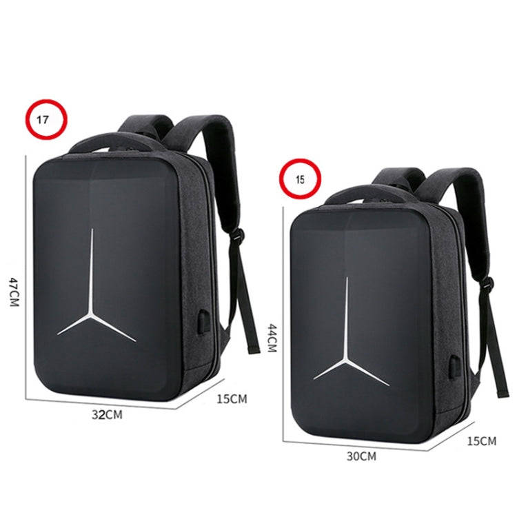 17 inch Multifunctional Waterproof Business Sports Laptop Backpack with USB Port(Navy Blue)