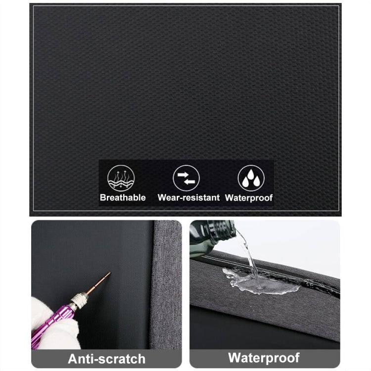 17 inch Multifunctional Waterproof Business Sports Laptop Backpack with USB Port(Black)