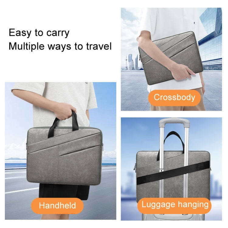 BUBM Portable Computer Bag Notebook Business Travel Bag, Size: 15 inch(Light Gray)