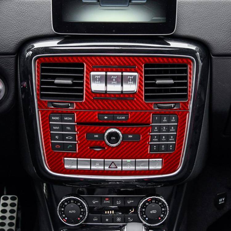 For Mercedes-Benz G-Class W463 2pcs /Set Multimedia Panel Decorative Sticker(Red)