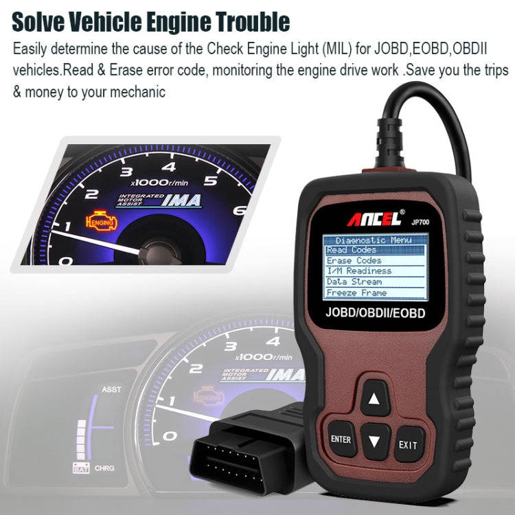 Ancel JOBD+EOBD/OBD-II Car Error Code Diagnostic scanner