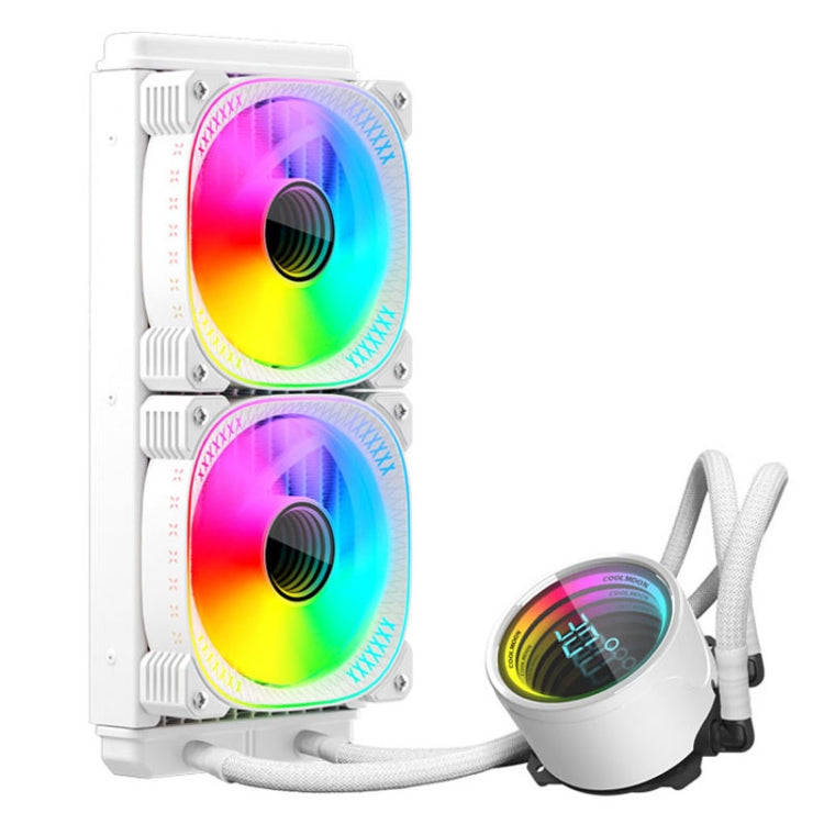 COOLMOON CM-YM-240T Digital ARGB Lens Edition Integrated Water Cooling CPU Cooler Temperature Dis...