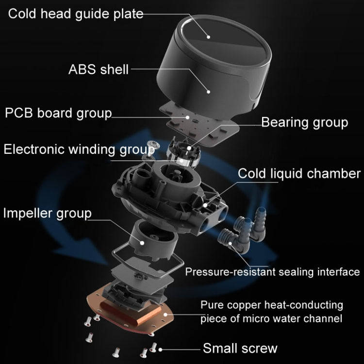COOLMOON CM-YM-240T Digital ARGB Lens Edition Integrated Water Cooling CPU Cooler Temperature Dis...